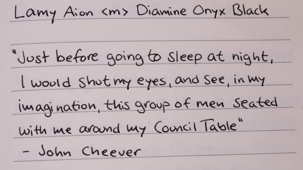 Recension av anteckningsbok (Keep on Giving - Never Give Up) 16 lamy aion m diamine onyx black amazon keep on going never give up front